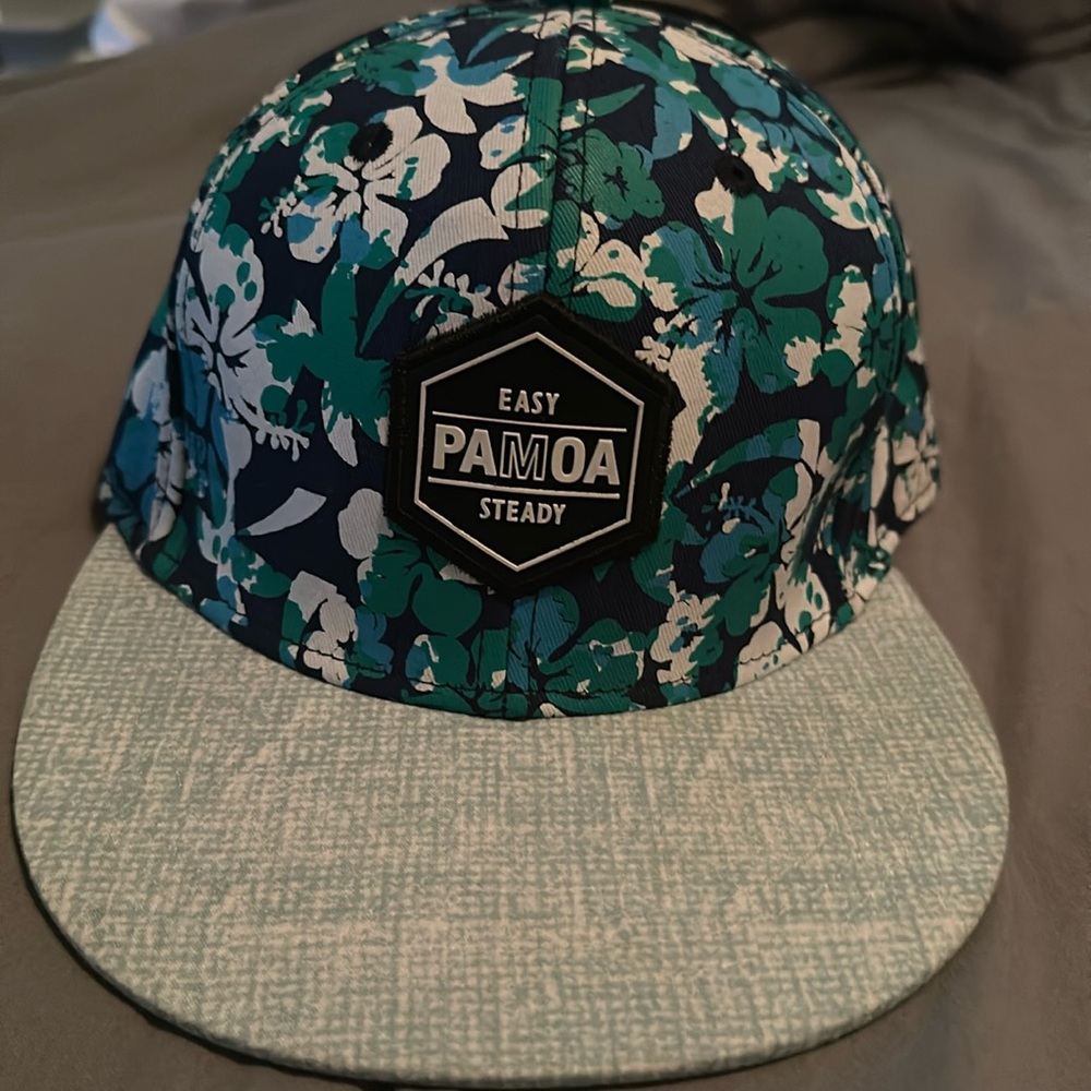 Green Flower SnapBack Hat. Pamoa
